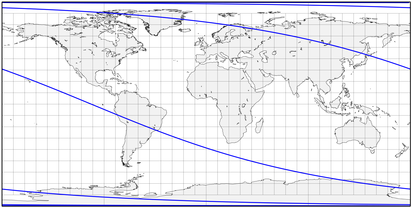Equidistant cylindrical map