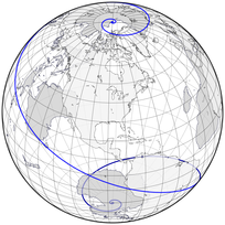 Oblique azimuthal orthographic map