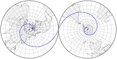 Double polar azimuthal stereographic map